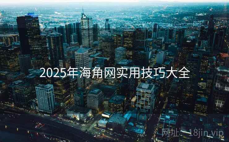 2025年海角网实用技巧大全